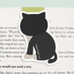 Black Cute Cat Magnetic Bookmark (Jumbo)
