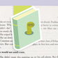 Bookworm Book (Teal) Magnetic Bookmark (Jumbo)