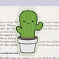 Cactus Magnetic Bookmark (Jumbo)