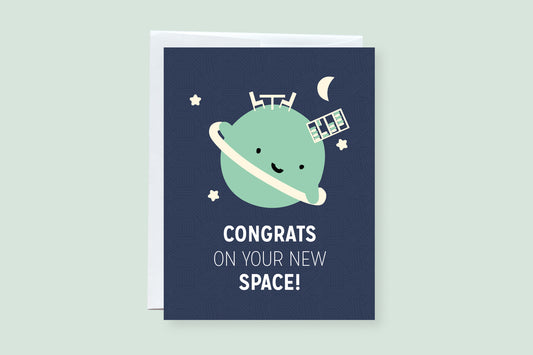 New Space Punny Greeting Card