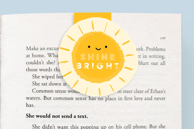 Shine Bright Sunshine Magnetic Bookmark by Craftedvan