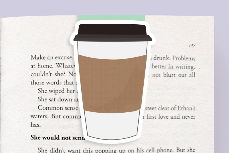 Coffee Paper Cup Magnetic Bookmark (Jumbo)