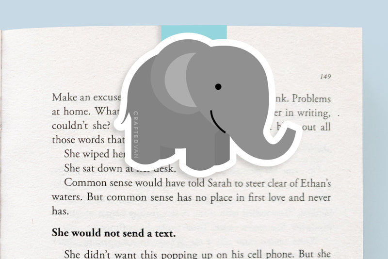 Elephant Magnetic Bookmark (Jumbo)