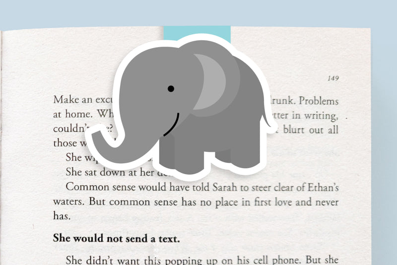 Elephant Magnetic Bookmark (Jumbo)