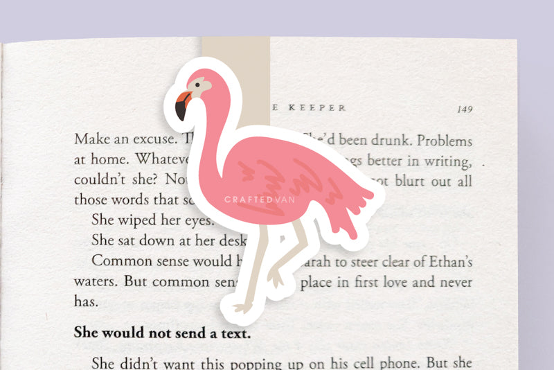 Flamingo Magnetic Bookmark (Jumbo)