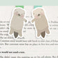 Otters Holding Hands Magnetic Bookmarks (Mini 2 pack)
