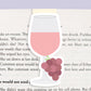 Rose Wine Magnetic Bookmark (Jumbo)