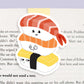 Sushi Stack Magnetic Bookmark (Jumbo)