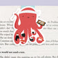Octopus Making Sushi Magnetic Bookmark (Jumbo)