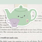 Tea Pot Magnetic Bookmark (Jumbo)